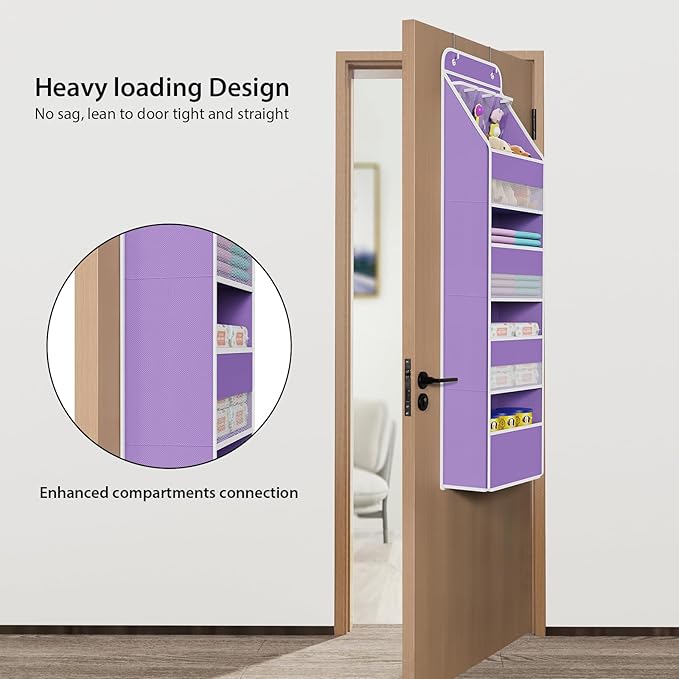 Univivi 5-Shelf Fabric Door Storage Over Door Hanging Organizer
