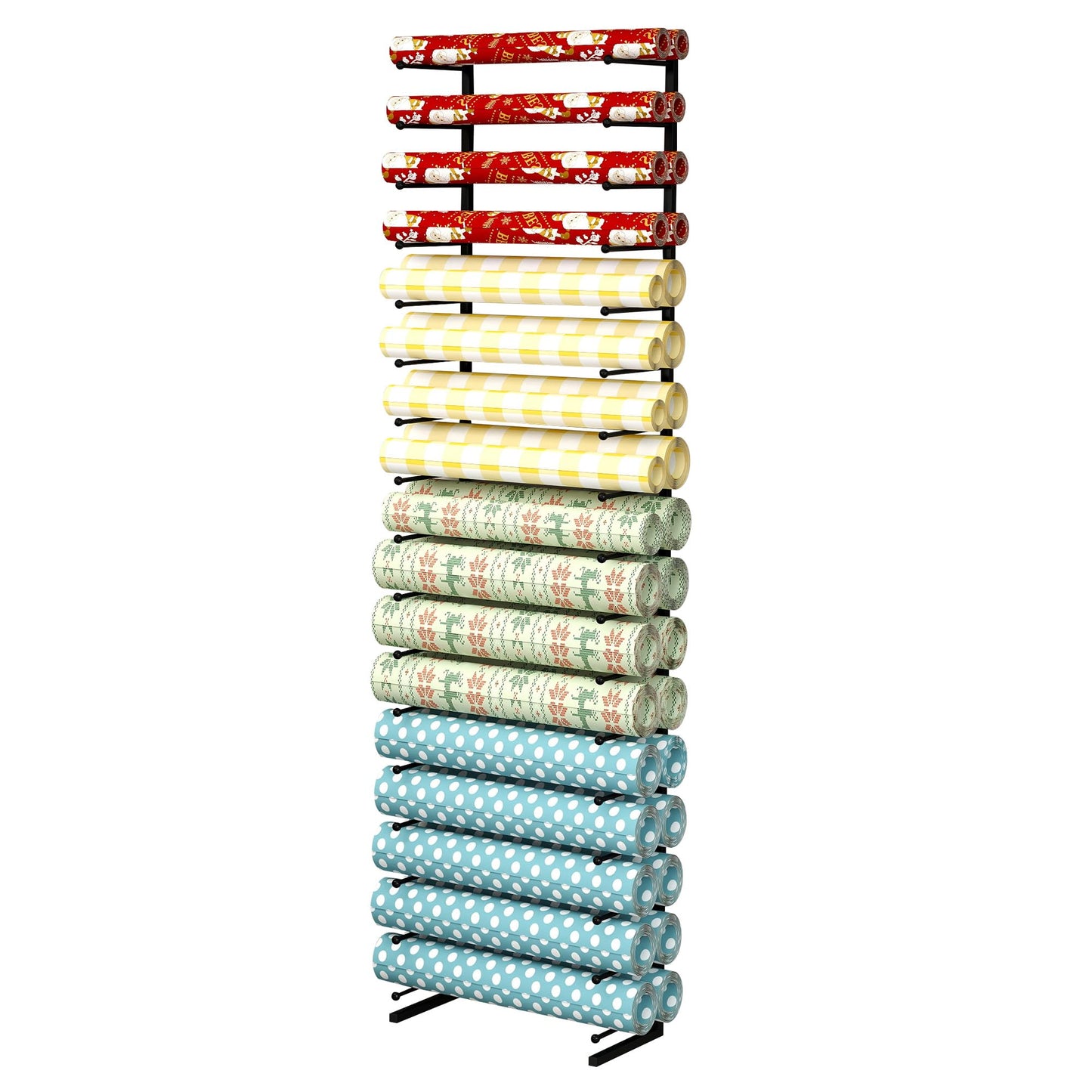 Large Blueprint Storage Rack, Wall Mount Vinyl Roll Storage Rack, Heavy Duty Roll File Holder, Blueprint, Poster, Plans, Gift Wrap, and Map Holder, Art Roll Paper Rack, Wrapping Paper Organizer