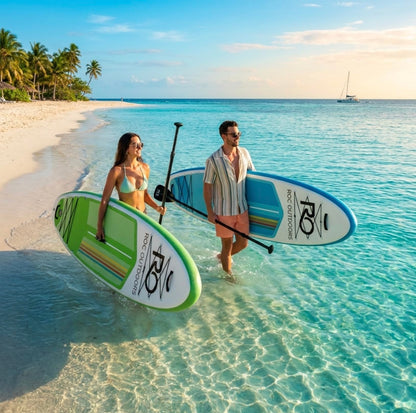 Roc Inflatable Stand Up Paddle Board 10' 6" with Premium SUP Paddle Board Accessories, Wide Stable Design, Non-Slip Comfort Deck for Youth & Adults (Canopy W/Kayak Seat)