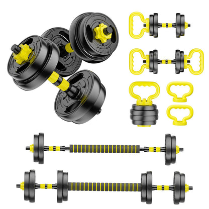 HUAYA Adjustable Dumbbell Set, 10-90lbs Free Weights with Connector – 4 in 1 Dumbbells, Barbell, Kettlebell & Push Up Stand, Adjustable Weights Set for Home Gym Fitness Equipment for Men & Women (Orange 30lbs (15lbs*2))