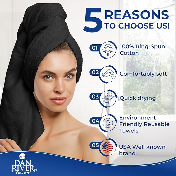 DAN RIVER 8 PC Luxury Bath Towels