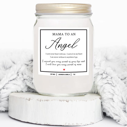 You Nique Designs Miscarriage Candle for Mothers, 7 Ounces, Loss of Baby Sympathy Gifts, Infant Loss Memorial Gifts, White All Natural Soy Vegan Aromatherapy Candles for Home (Lavender & Vanilla)