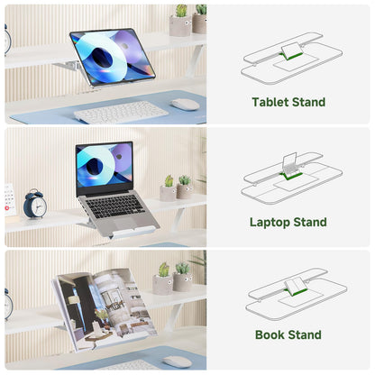 GTPLAYER Electric Standing Desk with Drawers, 48 x 24 Inches Height Adjustable Computer Desk with Monitor Stand, Laptop Stand, Sit Stand up Desk with Memory Preset for Home, Office, White