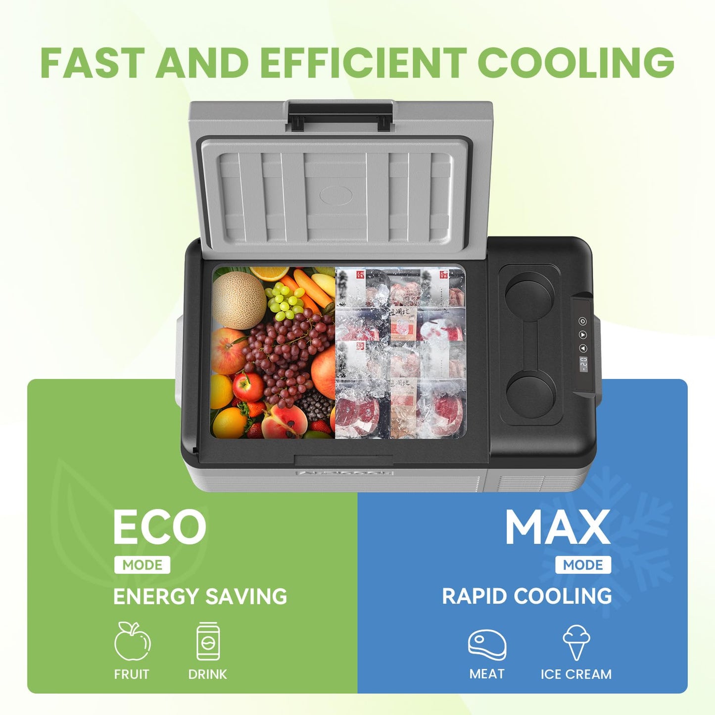 Alpicool Car Refrigerator 12 Volt Portable Car Fridge 16 Quart（15 L Electric Cooler with AC/DC，Car Refrigerator Freezer for Truck Van RV Camper SUV, Camping Boat Travel，-4~68°F