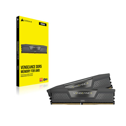 CORSAIR VENGEANCE DDR5 RAM 32GB (2x16GB) 6000MHz CL36-44-44-96 1.35V AMD EXPO Intel XMP 3.0 Computer Memory – Grey (CMK32GX5M2E6000Z36)