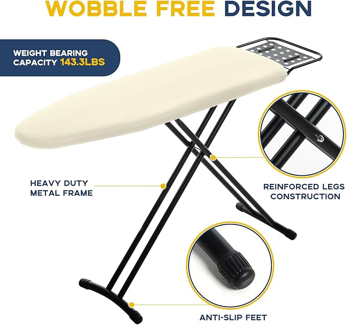 Ironing Board Full Size, RAINHOL Compact Iron Board