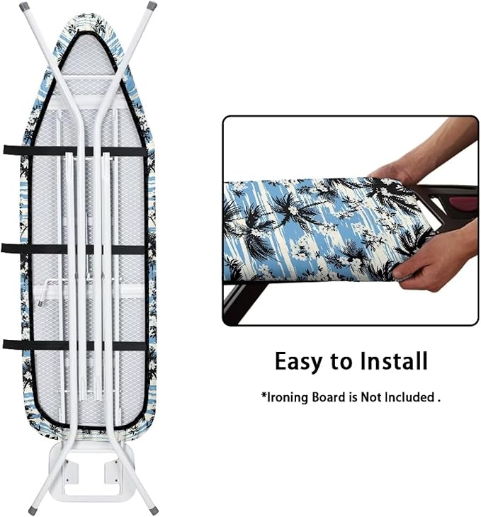 Blue Palm Ironing Board Covers Standard Stylish Washable Ironing Board