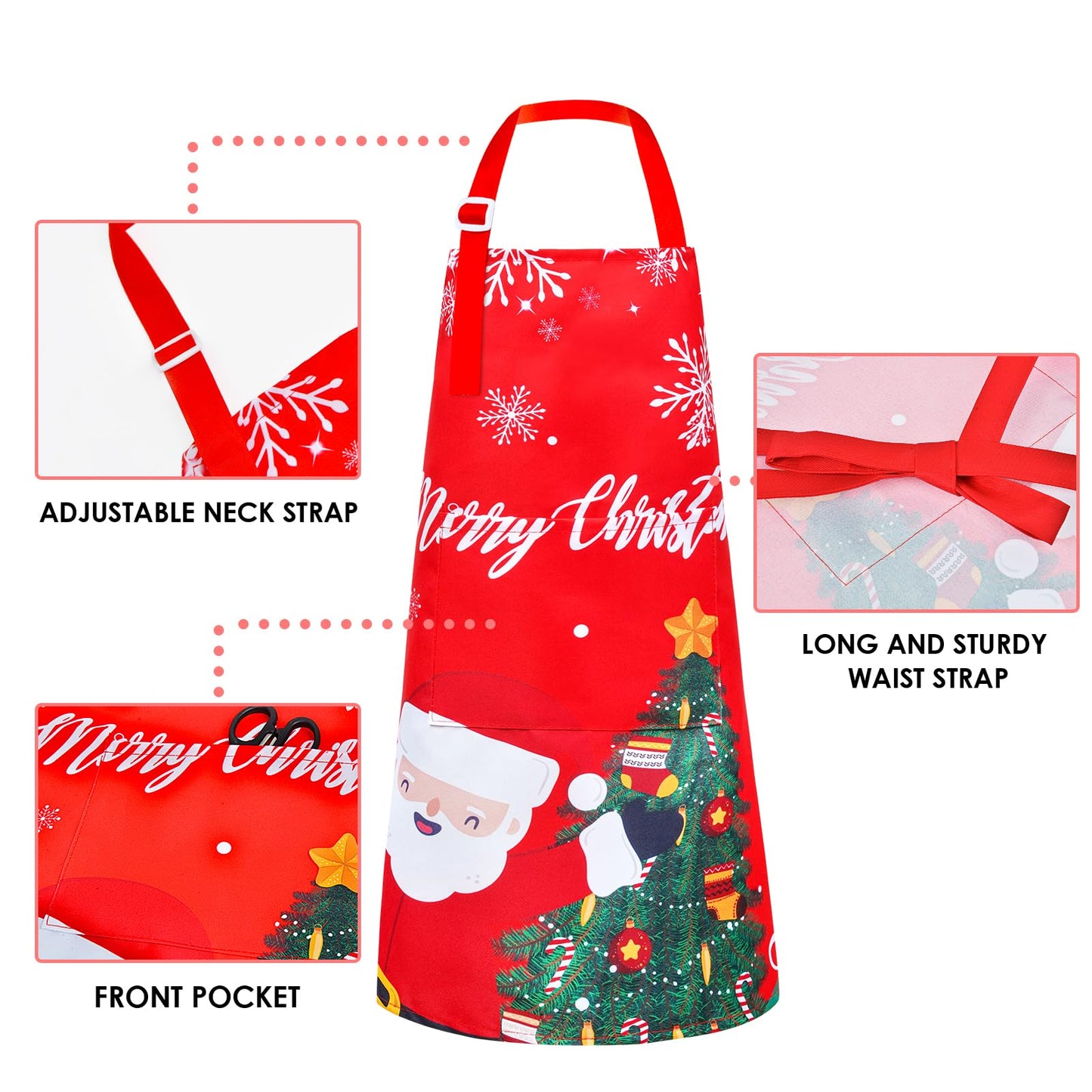 Sylfairy Aprons for Kids Girls Rainbow Unicorn Apron Children Kitchen Chef Aprons Smock 3-12 Years (Reds, Medium,6-12Years)