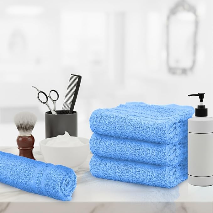 Hand Towels Light Blue Economy Salon Towels