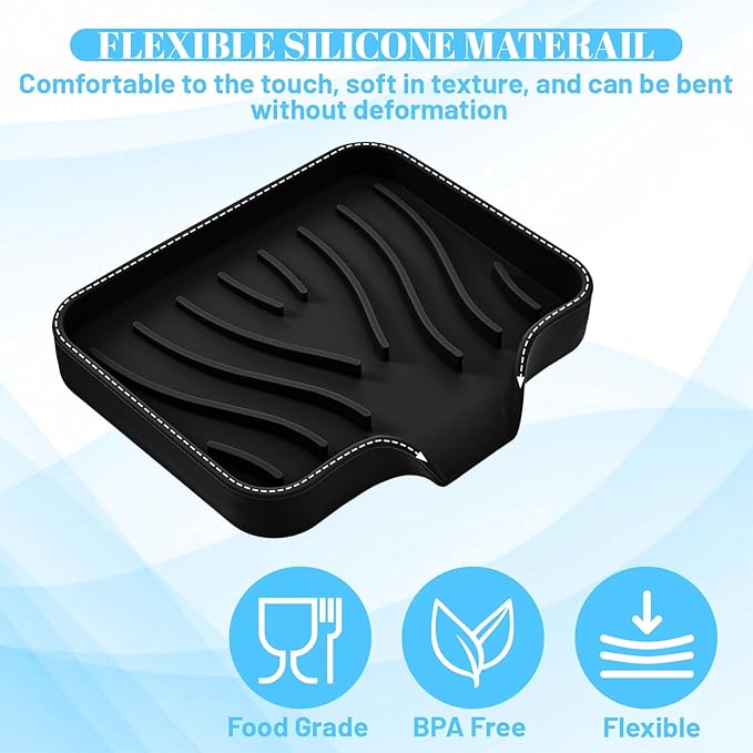 Grevosea Sponge Holder for Kitchen Sink, Silicone Dish Sponge Holder
