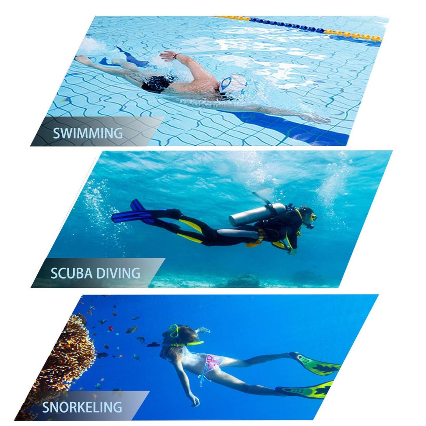Snorkel mask Snorkeling Set for Adults and Youth, Diving mask and Full Dry Snorkel Swim Googles is Suitable for Snorkeling, Dive Scuba Diving, Swimming (Black+Pink（2 Set）)