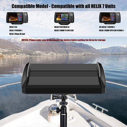 Helix7 Cover- Heavy Duty Fish Finder Sun Cover,Helix 7 Cover Straps Neoprene Screen Protector for 780036-1 UC H7 PR,Fits Most of Helix 7 Series,Professional Protection from Sun/Weather Damage-Black1