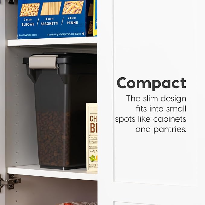 IRIS USA Dog Food Storage Container, Airtight Lid, Versatile Pet Food Bin