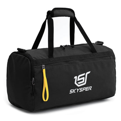 SKYSPER 30L Gym Duffel - Sports Bag Small with Wet Pocket for Sport, Travel, Fitness & Workout Men Women(Black)