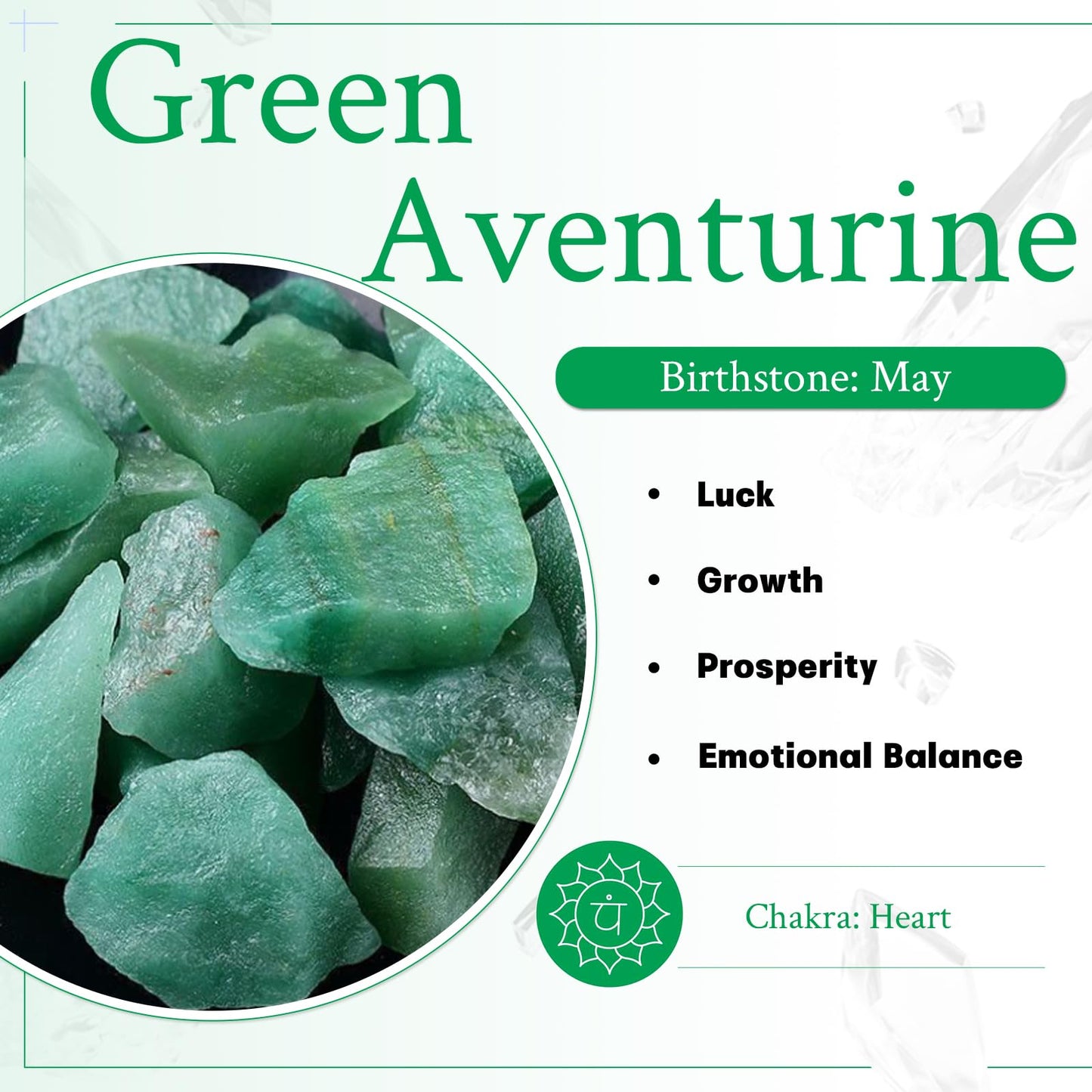 mookaitedecor Green Aventurine Star Moon Stone Hanging Ornament Reiki Healing Crystal Wall Decor for Window Home Decoration, 18-18.5 Inch