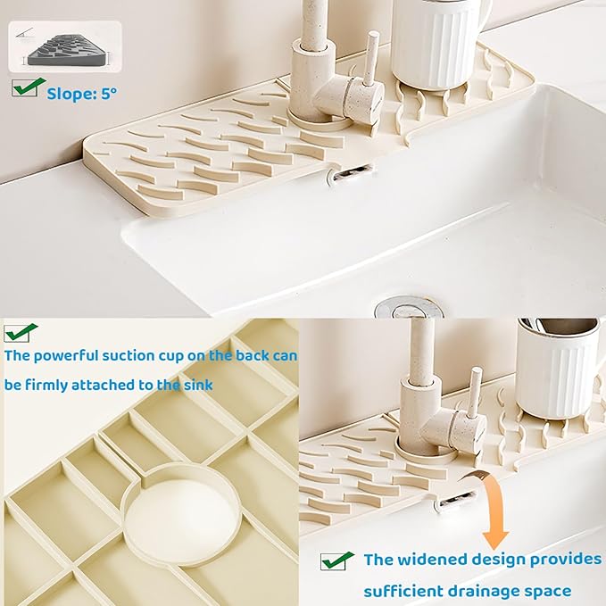 Silicone Faucet Splash-Proof pad, Universal Faucet Cover, Suitable