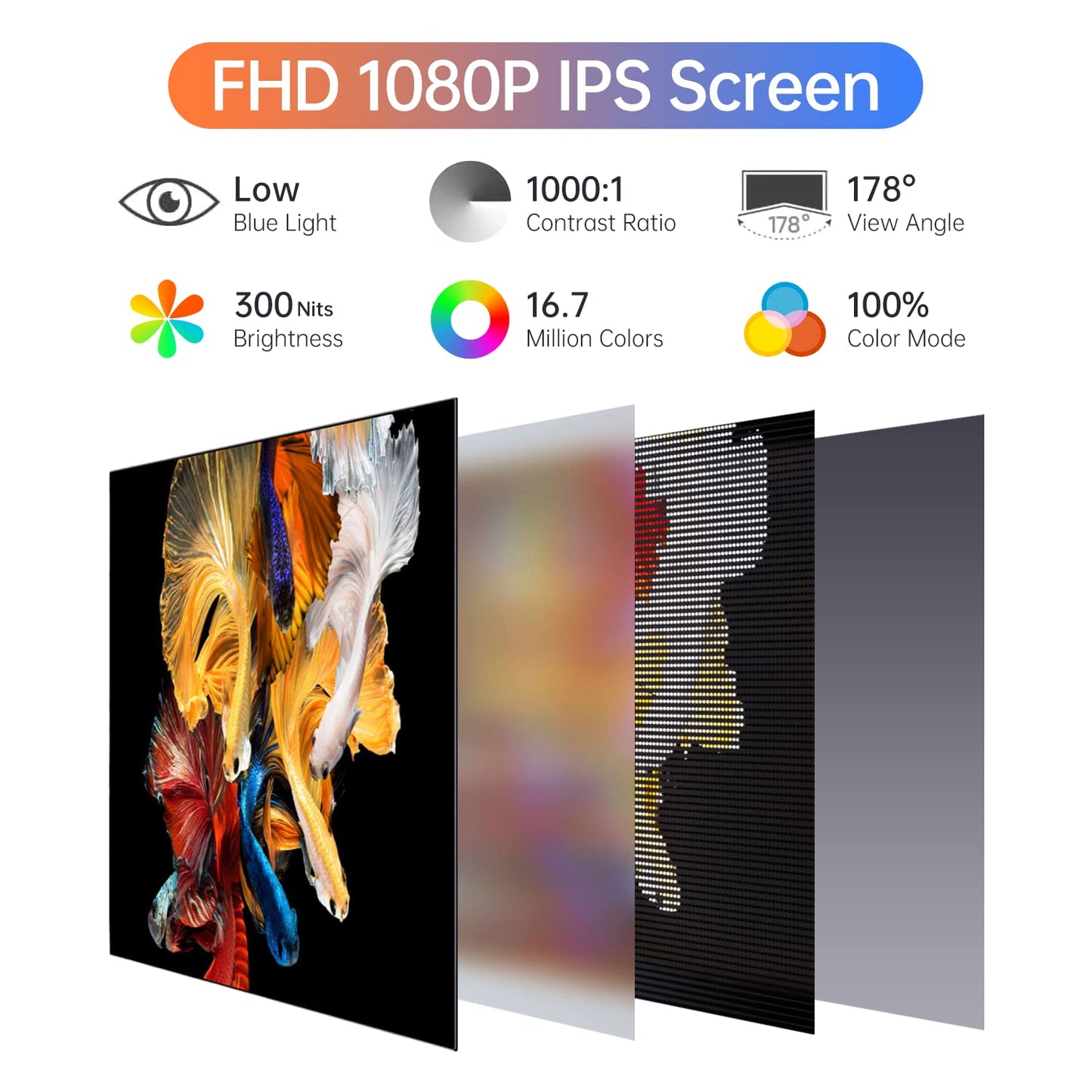 15.6inch Portable Monitor,1080P USB-C HDMI Second External Monitor for Laptop,PC,Mac Phone,PS,Xbox,Swich,IPS Ultra-Thin Zero Frame Gaming Display/Premium Smart Cover