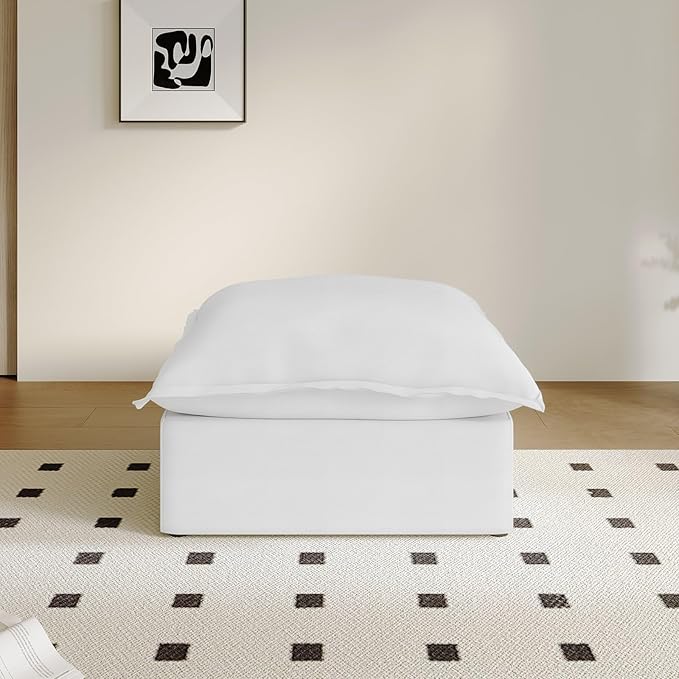 Waterproof Ottoman, Down Filled Comfort Footrest, Modular Sectional Cloud Sofa