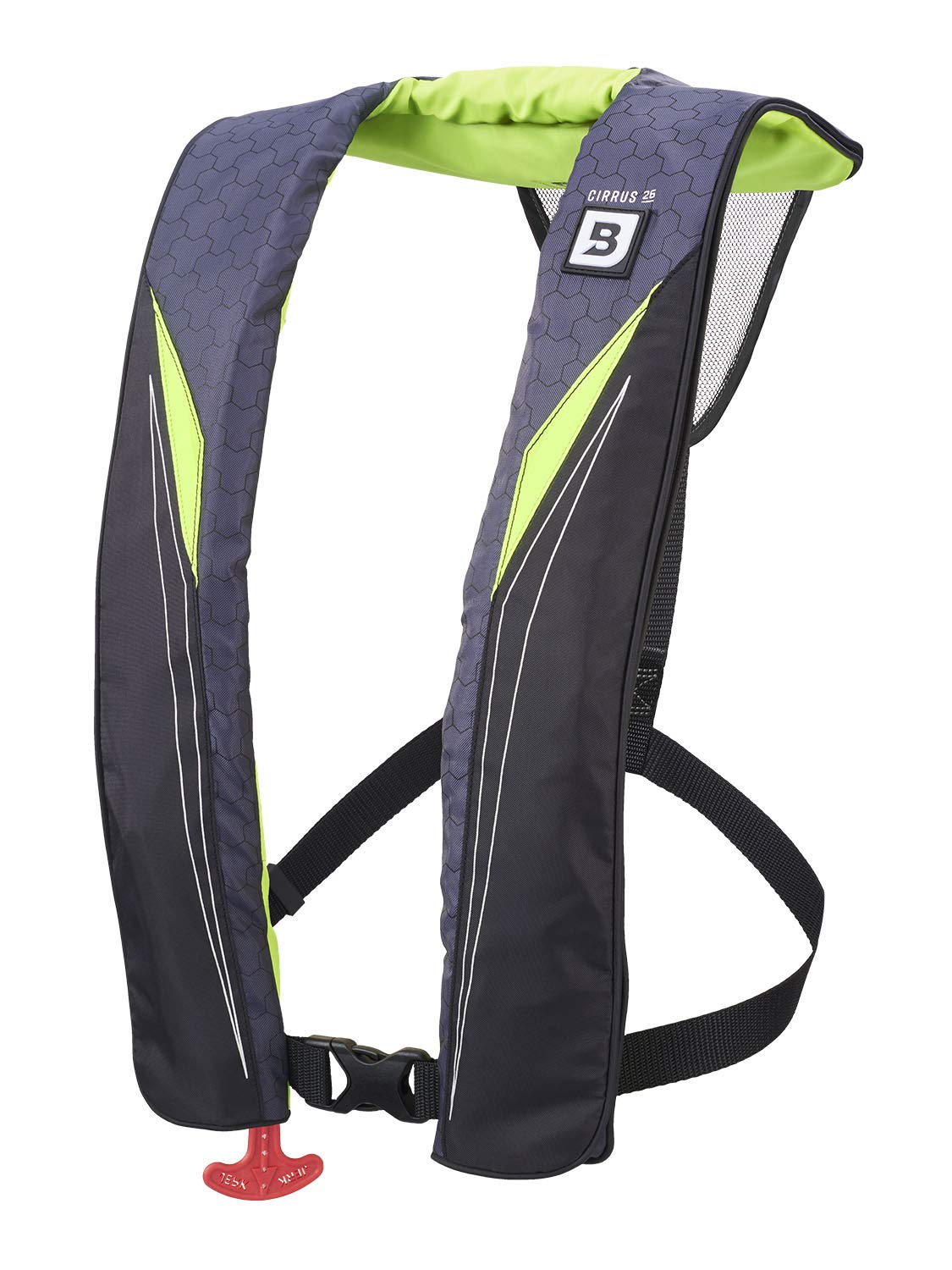 BLUESTORM Cirrus26 Inflatable PFD Life Jackets for Adults | US Coast Guard Approved Automatic Life Vest w/Manual Override Convertibility (Hi Vis)