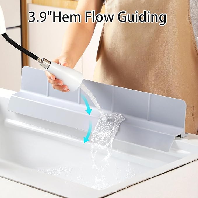 23" Ultra Silicone Sink Splash Guard Released in 2025/Dec, Self-Draining Water