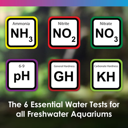NT Labs Aquarium Lab Multi Test Kit (All-in-one Water Testing Kit - Ammonia, Nitrite, Nitrate, pH, General Hardness (GH) and Carbonate Hardness (KH)), Accurate Results, Up to 200 Tests, Easy to Use