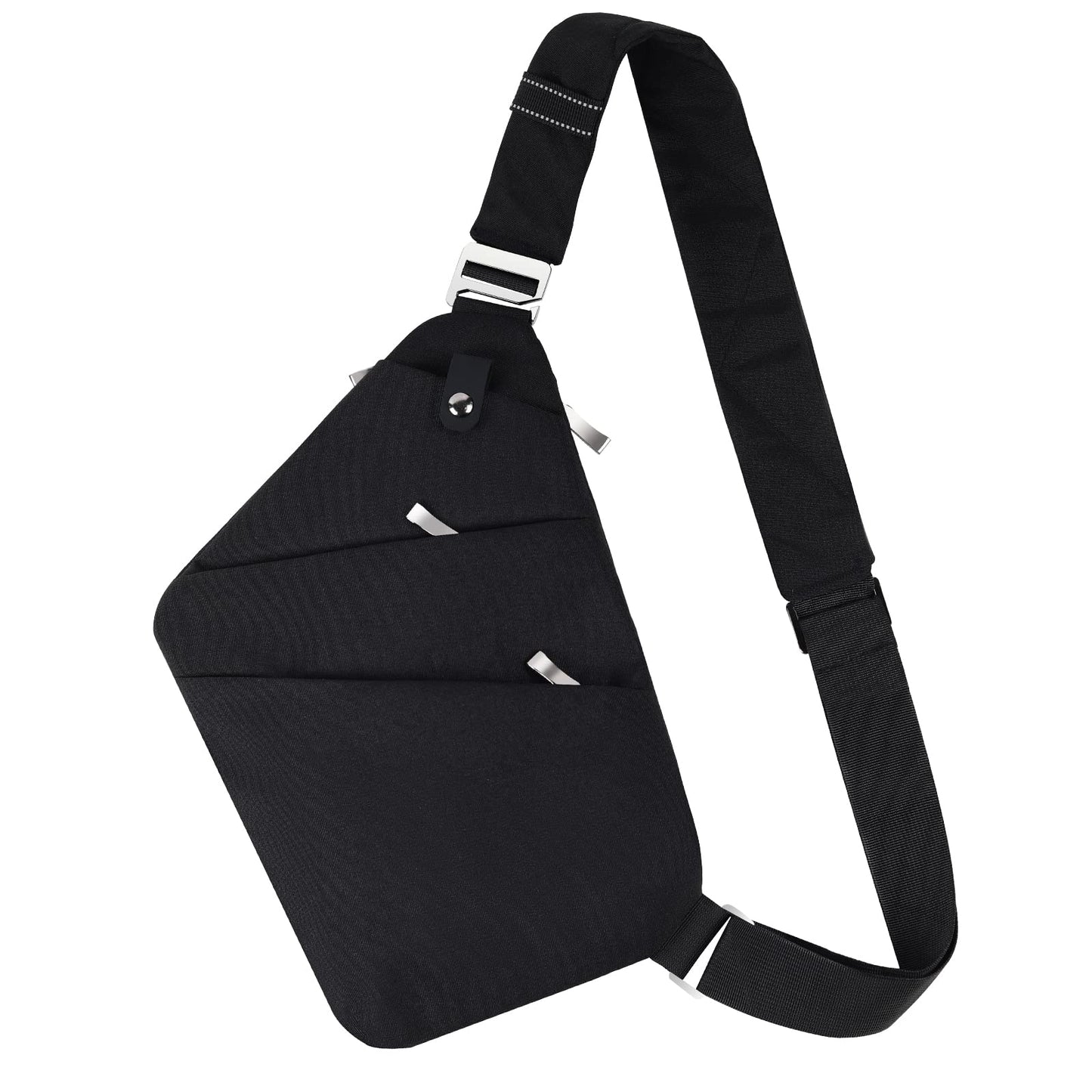 BROADREAM Anti Theft Sash Sling Crossbody Bag, Nylon Small Rucksack for Women, Waterproof One Strap Backpack Chest Bag, Casual Lightweight Men Bags for Travel Sports Hiking Cycling