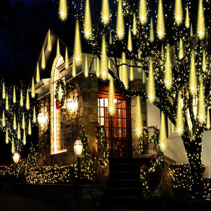 Adecorty Christmas Lights Outdoor, UL Certified Falling Rain Drop Light