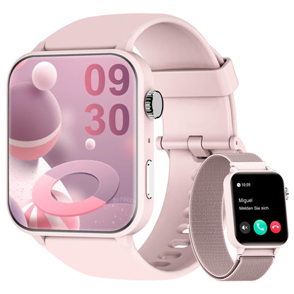 Blackview Smart Watch for Women - Answer/Make Calls & AI Voice, 1.85" Fitness Watch with Heart Rate SpO2 Sleep Monitor, 100+ Sports Modes Activity Tracker, Step Counter Smartwatch for iOS Android