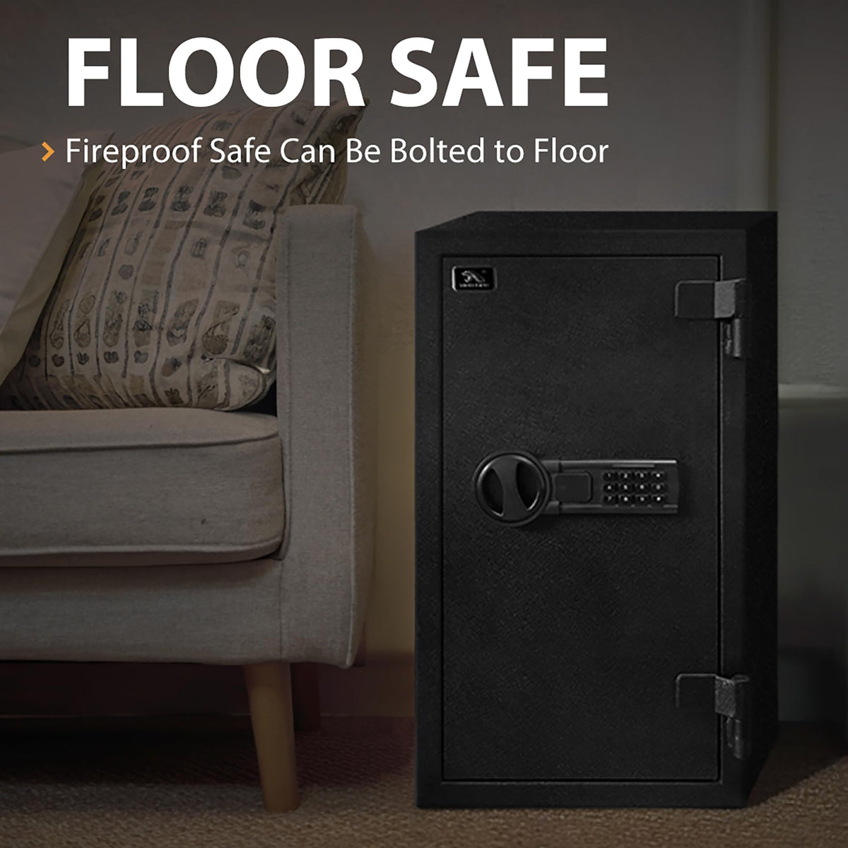 TIGERKING Fireproof Safe for Home Office, 3.47 Cu Ft Heavy Steel Security Safe with 30-Min Fire Protection at 1200°F, Digital Keypad Lock, Removable Shelves for Documents Cash Jewelry