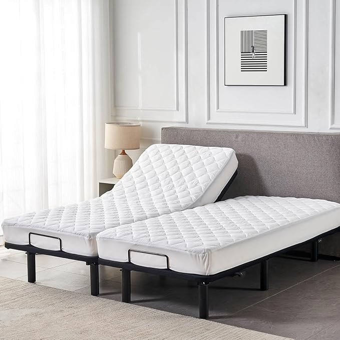 Waterproof Quilted Split California King Mattress Protector Pad