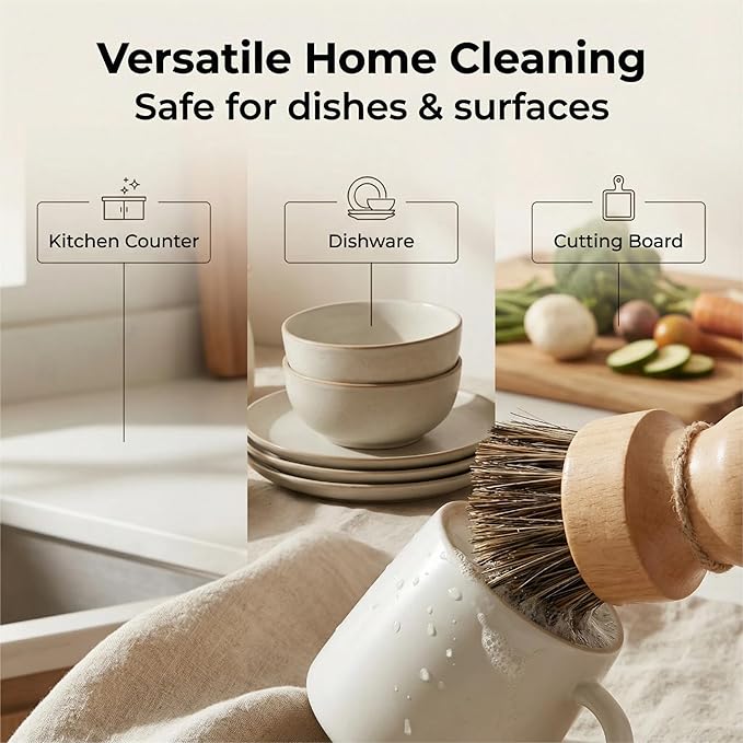 Wooden Dish Scrub Brush