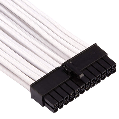 Corsair CP-8920217 Premium Individually Sleeved PSU Cables Starter Kit – Black, 2 Year Warranty, White