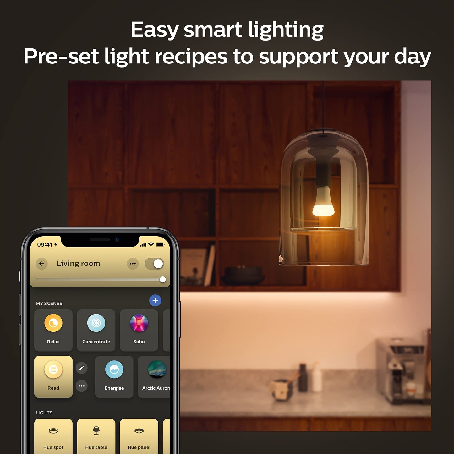 Philips Hue Smart 100W A21 LED Bulb - White and Color Ambiance Color-Changing Light - 4 Pack - 1600LM - E26 - Indoor - Control with Hue App - Works with Alexa, Google Assistant and Apple Homekit.