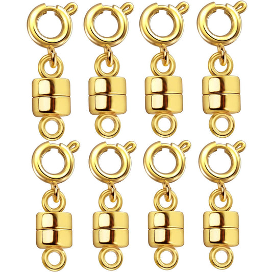 Dailyacc Magnetic Necklace Clasps and Closures - Safety 14 K Gold and Silver Jewelry Converters for Bracelets Chain Extender
