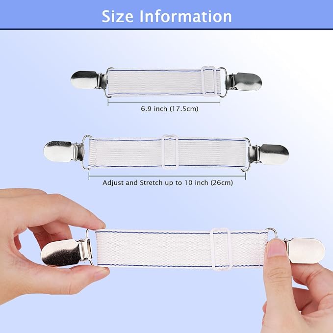 SheeChung Ironing Board Cover Clips, Anti-Slip Straps