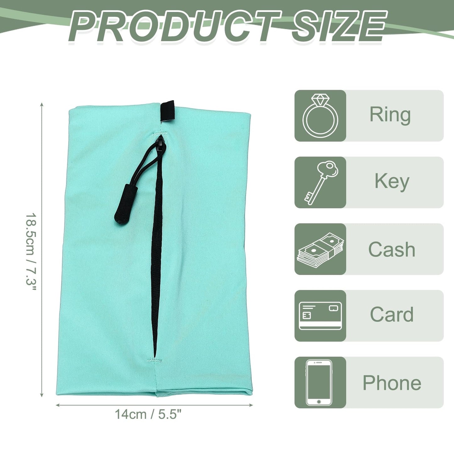 YELARXI Running Armband Sleeve, Running Armband Phone Holder Elastic Universal Lightweight Cell Phone Arm Band with Zipper XL & Light Blue - Fit for (Hiking/Cycling/Exercise Workout)