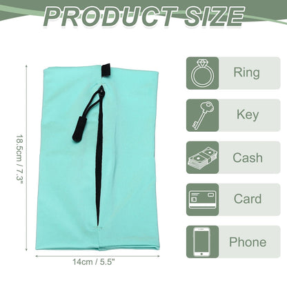 YELARXI Running Armband Sleeve, Running Armband Phone Holder Elastic Universal Lightweight Cell Phone Arm Band with Zipper XL & Light Blue - Fit for (Hiking/Cycling/Exercise Workout)