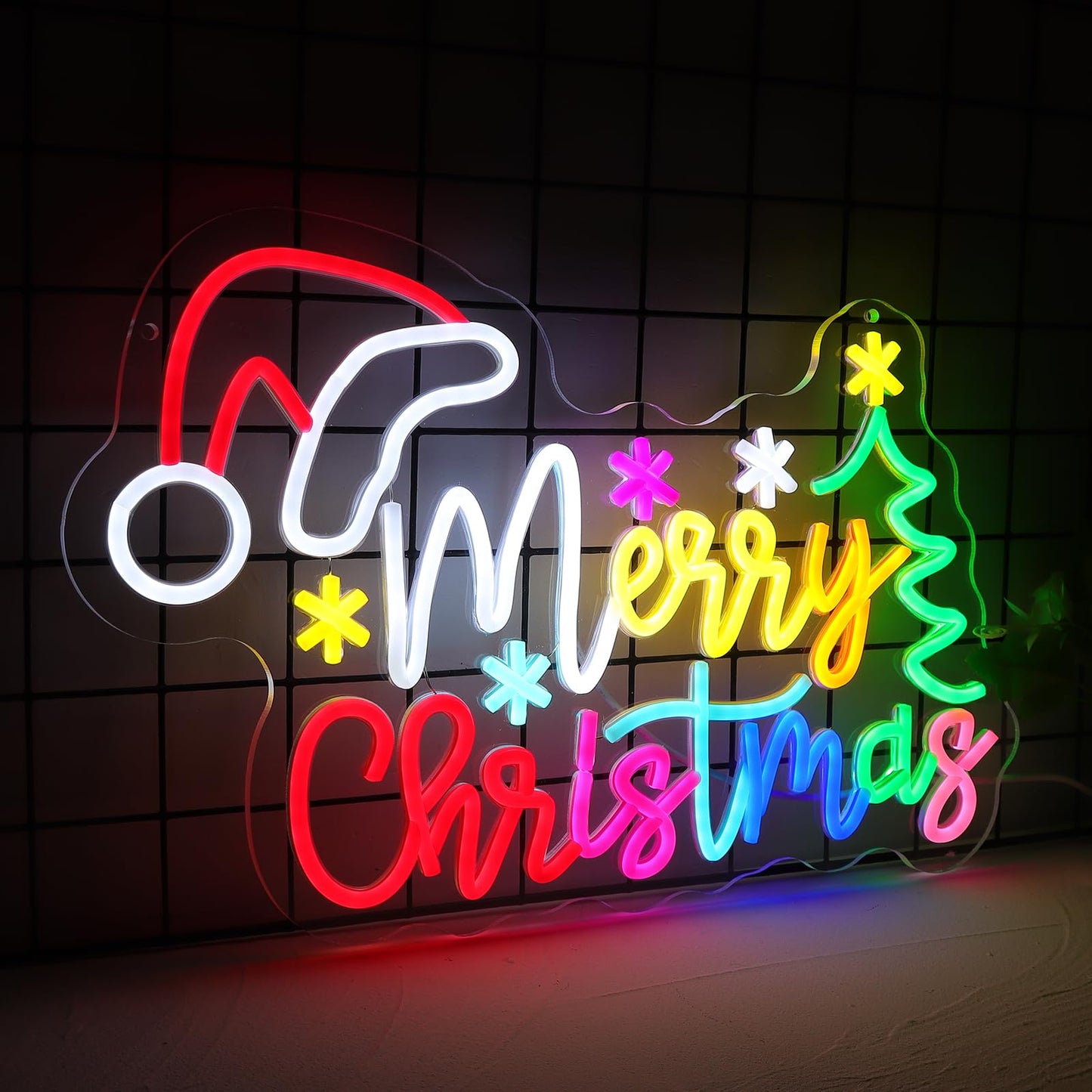 Merry Christmas Neon Sign Dimmable USB Powered LED Light For Wall Decor Led Lights For Christmas Bar Man Cave Club Party Room Shop Window Neon Light for Xmas Display & Party