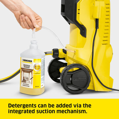 Kärcher K 2 Power Control Home pressure washer, pressure: max. 110 bar, flow rate: 360 l/h, area: 20 m²/h, water filter, weight: 4.0 kg, high-pressure gun, dirt blaster, spray lance, Home Kit
