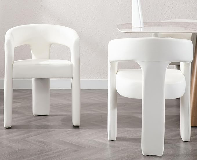 VESCASA Faux Leather Barrel Dining Chair