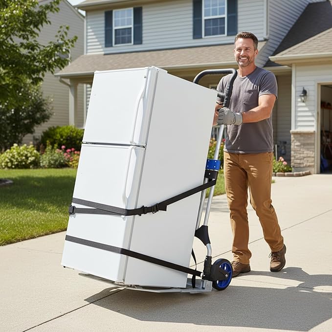 Folding Hand Trucks Heavy Duty by Leeyoung, 500 lb Aluminium Folding Hand Cart
