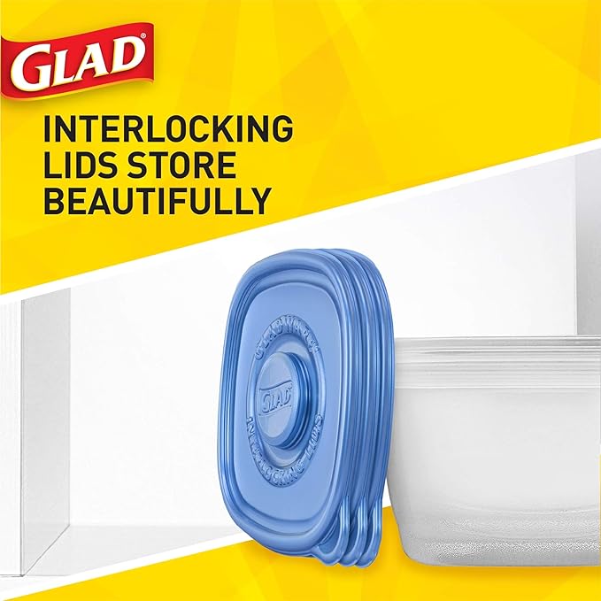Glad GladWare Deep Dish Food Storage Containers, Large Rectangle