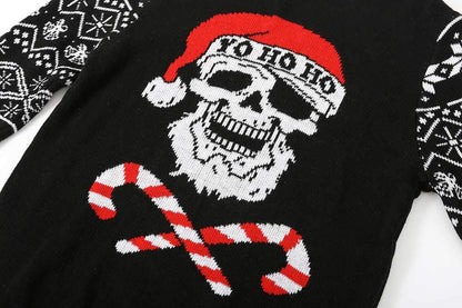 VENTELAN Men's Ugly Christmas Sweater Funny Santa Xmas Crew Neck Sweaters