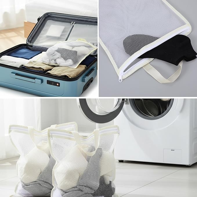 2 Pcs Hanging Laundry Bag Small Mesh Laundry Bag
