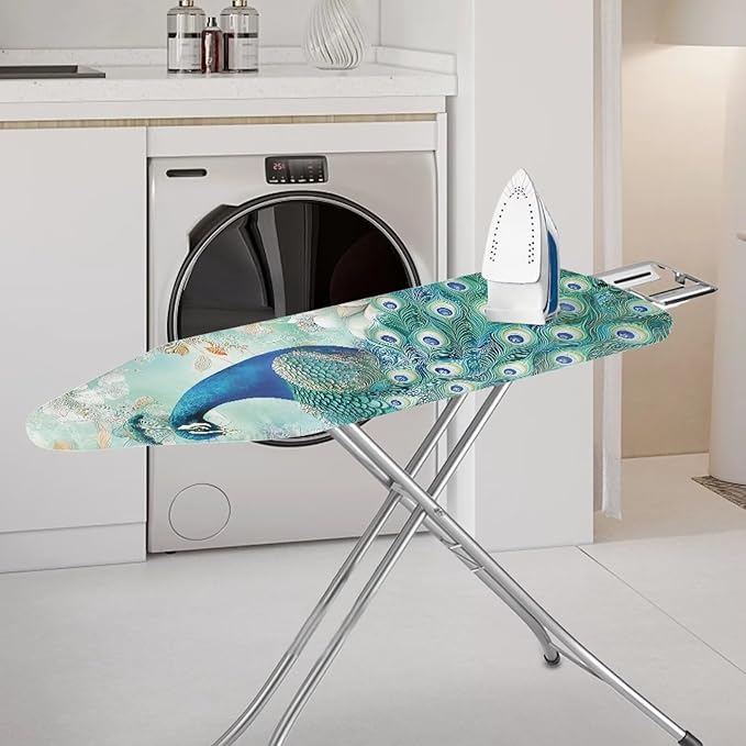 Peacock Thick Padding Ironing Board Covers Durable Stain Resistant Hook and