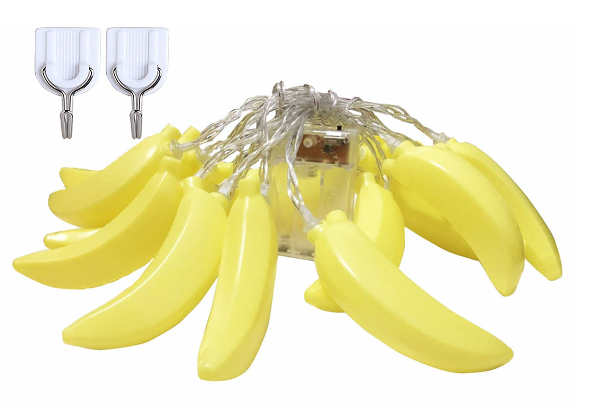 SDOUBLEM 3M 20LED Fruit Banana String Lights Battery Powered Indoor Outdoor Lighting Lamp for Wedding Home Birthday Garden Yard Patio Party Decorations