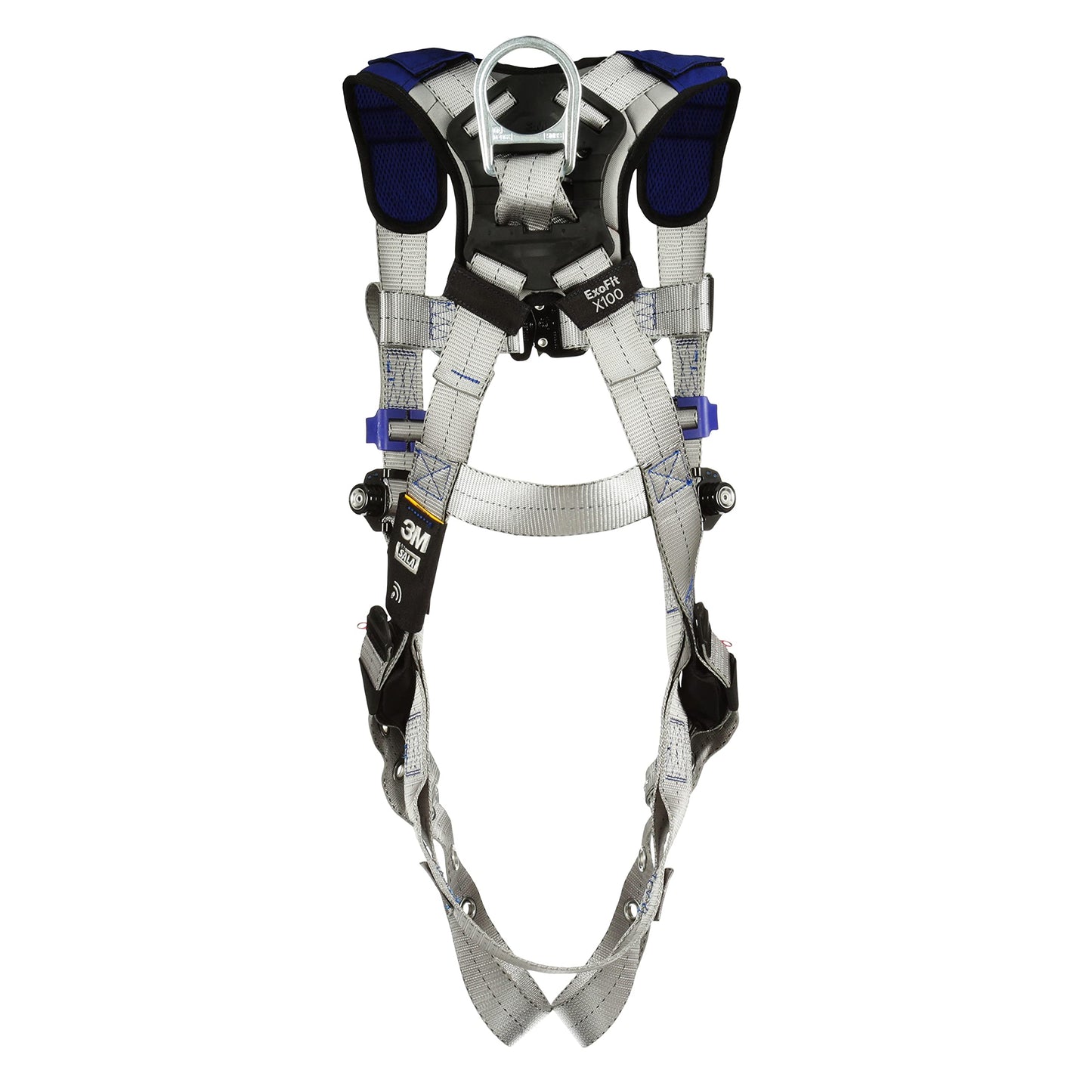 DBI-Sala 3M DBI-SALA ExoFit X100 Comfort Vest Climbing Harness Fall Protection, OSHA, ANSI, Front and Back D-Rings, Tongue Buckle Leg Straps, Quick Connect Chest Buckle, Zinc Plated Steel, 1401119, 2X