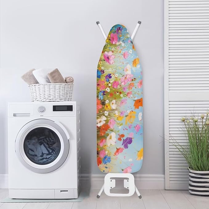 Flower Butterfly Ironing Board Cover and Pad Heat Reflective Stain Resistant