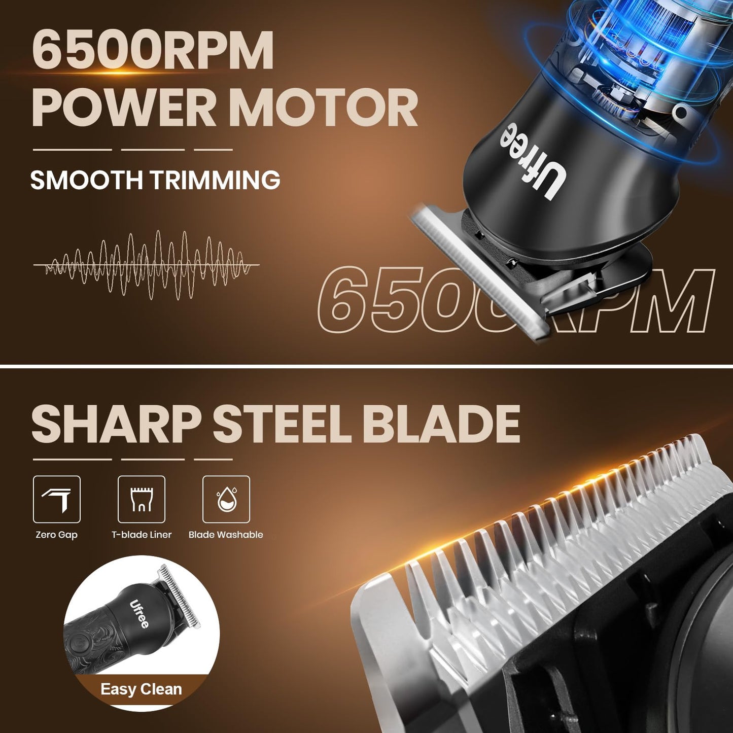 Ufree Foil Shavers Electric Razor for Men, Beard Trimmer Grooming Shaving Kit, Hair Trimmer, Cordless Head Shavers for Bald Men Barber Clippers, Birthday Gifts for Him