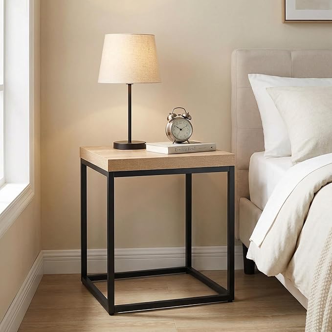 CENSI 18-Inch Natural Oak Accent End Table/Side Table
